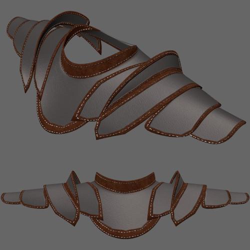 Shoulder Pads Leather Lowpoly preview image